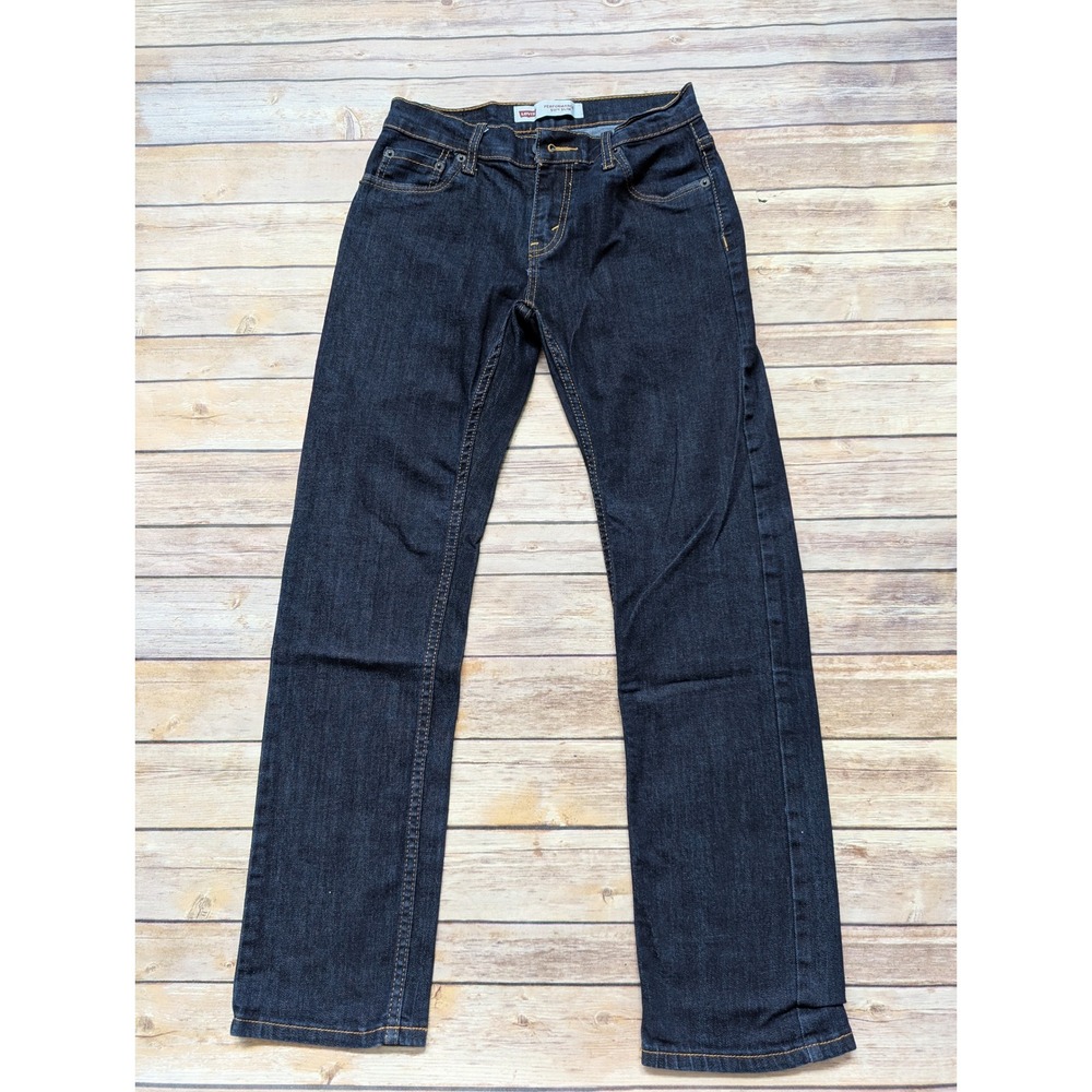Levi's Performance Slim Fit Jeans Boys Size 12 Reg Denim Dark Wash Blue Classic